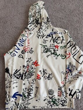 Men's Givenchy Graphic Hoodie with Multicolored Print